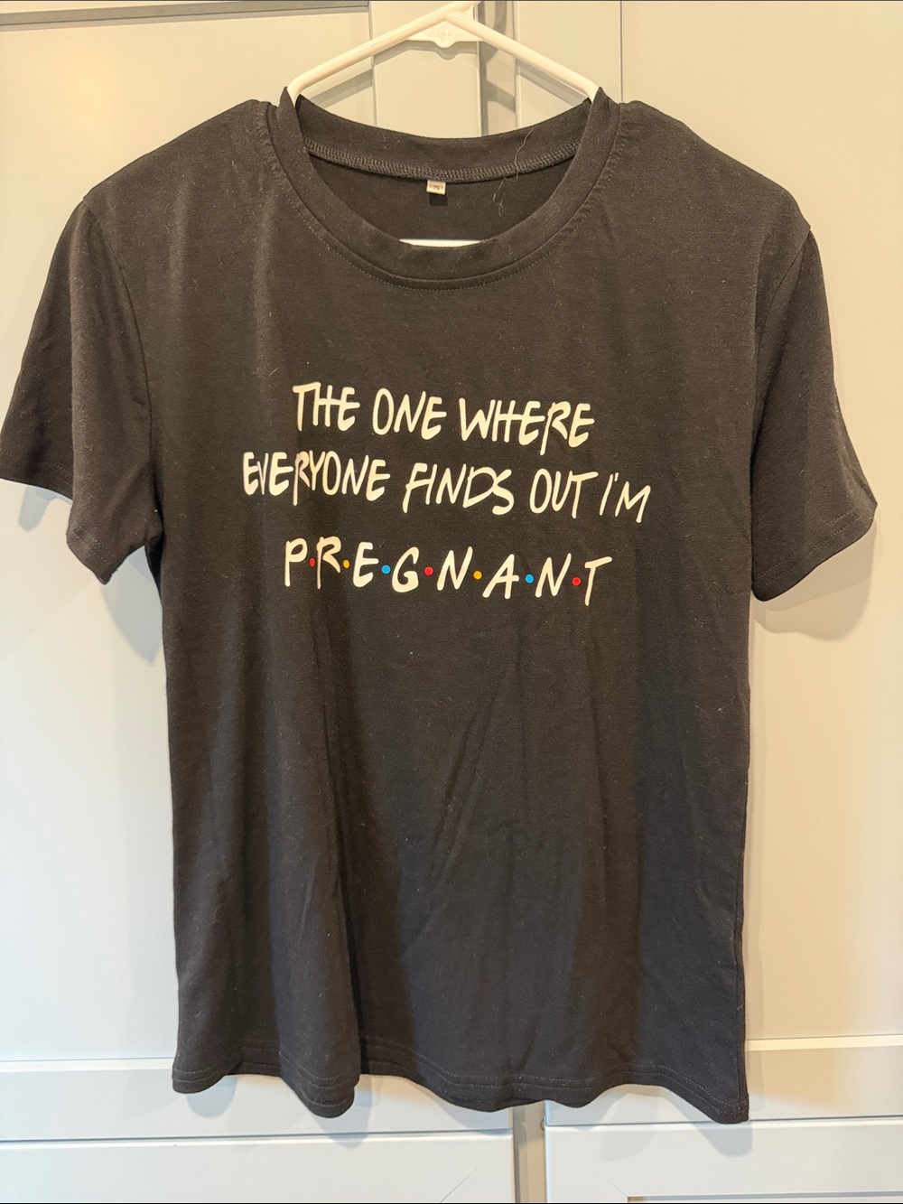 Friends themed Graphic Pregnancy Announcement Tee